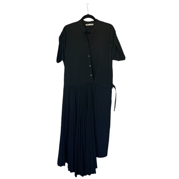 ZARA LIMITED EDITION SHIRT DRESS WITH TONE DETAILS BLACK SIZE L | 2317/645 - Picture 3 of 8